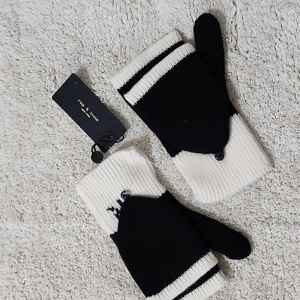 black  Multi Margo fingerless Gloves